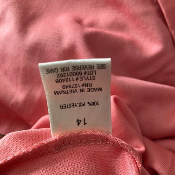 Soho Apparel Dress Womens 14 Peach Sleeveless Ruffled Blouson - Picture 5 of 9